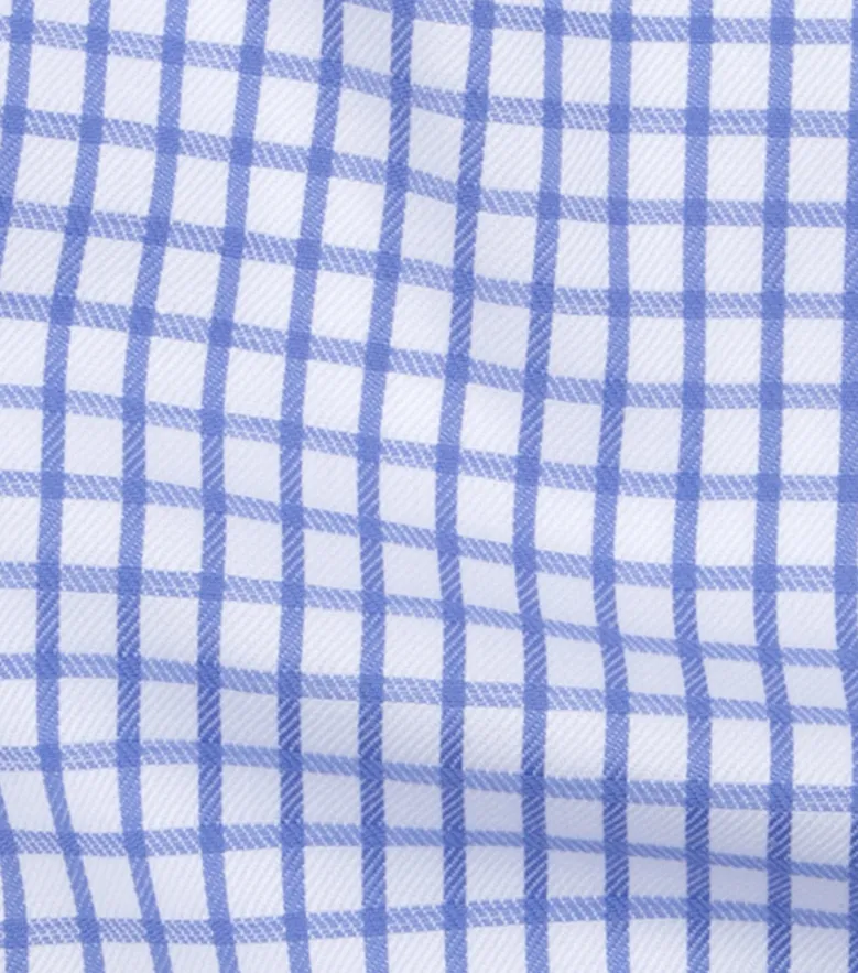 Bügelleichtes, schlichtes weißes Popeline-Hemd