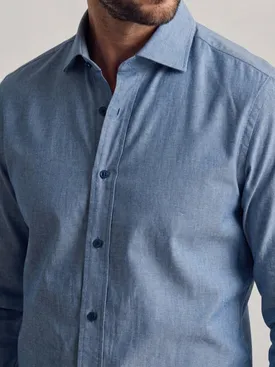 Indigoblaues Chambray-Hemd