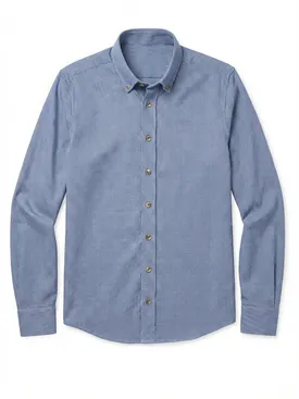 Flanellhemd mit blauem Mini-Karo