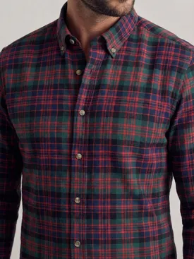 Rotes, grünes und blaues tartan-dickes Flanellhemd