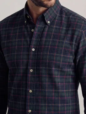 Grünes und blaues tartan-dickes Flanell hemd